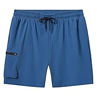 Men's Swim Shorts Beach Shorts with Zip Pockets and Mesh Sports Casual Men's Summer Plus Tooling Shorts Pants