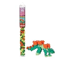 PLUS PLUS – Mini Maker Tube – Stegosaurus Dinosaur – 70 Piece, Construction Building Stem Toy, Interlocking Mini Puzzle Blocks for Kids