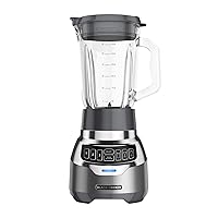 BLACK+DECKER PowerCrush Digital Blender with Quiet Technology, Stainless Steel, BL1300DG-T, Gray & Silver, Countertop Blenders