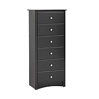 Prepac Sonoma 6 Drawer Tall Chest For Bedroom, 17.65