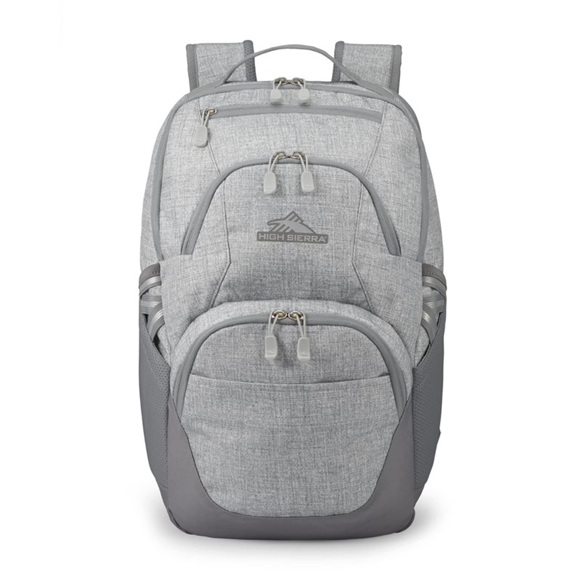 High Sierra Swoop SG Backpack, Travel or Work Laptop Bookbag with Drop Protection Pocket, and Tablet Sleeve, One Size, Silver Heather