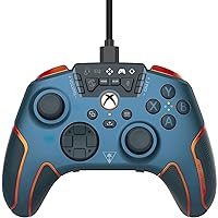 Turtle Beach Recon Cloud Wired Game Controller with Bluetooth for Xbox Series X|S, Xbox One, Windows, Android Mobile Devices – Remappable Buttons, Audio Enhancements, Superhuman Hearing – Blue Magma