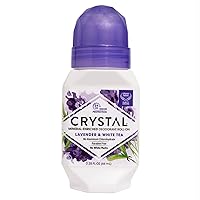 Crystal Mineral Deodorant Roll-On, Lavender & White Tea, Purple, 2.25 Fl Oz