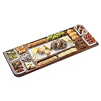 Shanik Premium Marble Charcuterie Board - Magnetic Cheese and Meat Board, Double-Sided Serving Tray and Cutting Board - Gift for Any Occasion Quality Assured (Without Engraving)