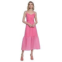 Donna Morgan Sweetheart Neck Strappy Cocktail Women | Midi Summer Dress for Wedding Guest