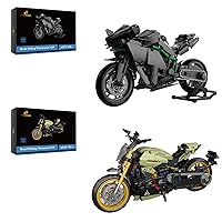 JMBricklayer H2R Motorcycle Building Block Sets 60119 & Technic V4 Motorcycle Toy Building Kits 60120