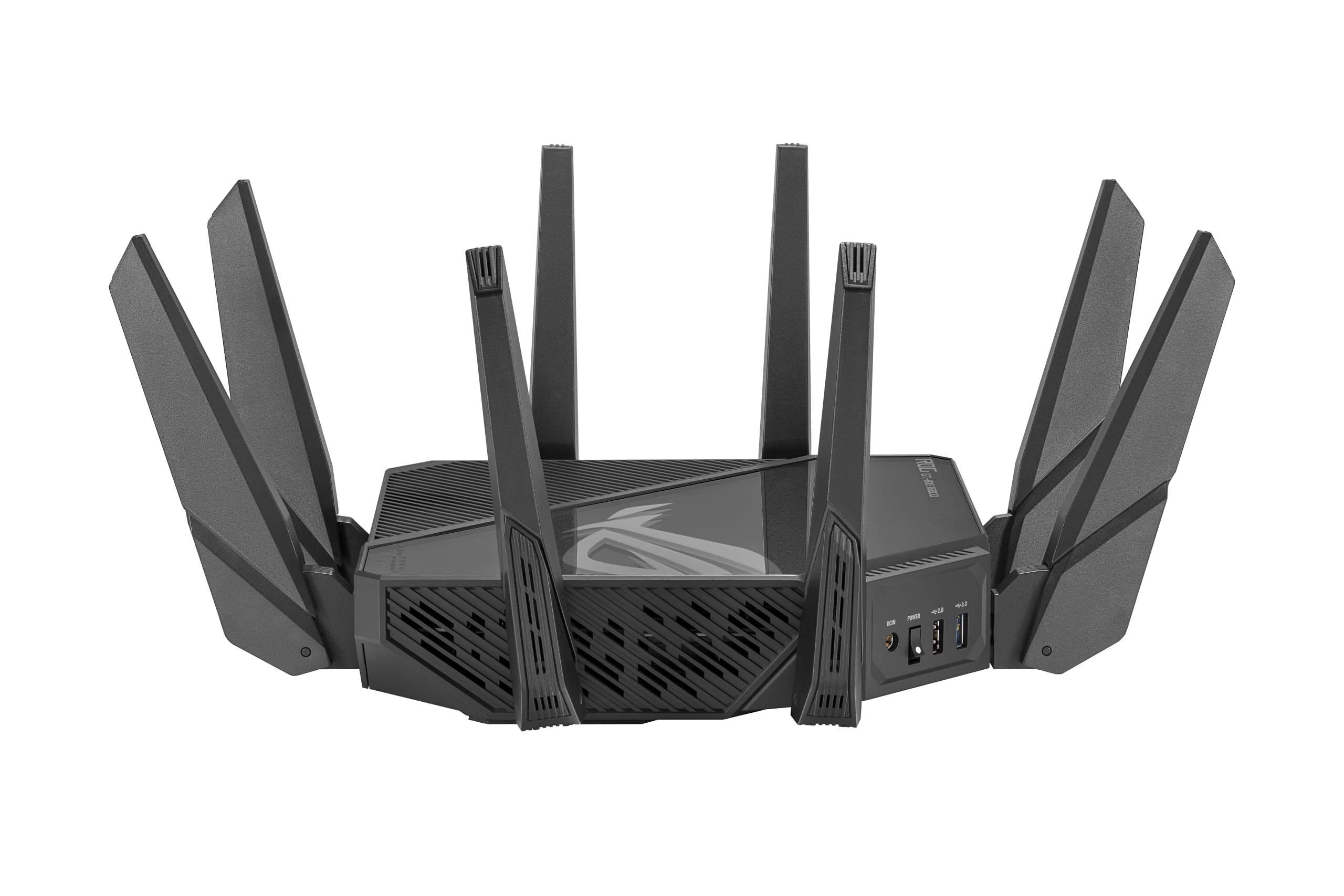 ASUS ROG Rapture GT-AXE16000 Quad-band WiFi 6E Extendable Gaming Router, 6GHz Band, Dual 10G Ports, 2.5G WAN Port, ASUS RangeBoost Plus, Triple-level Game Acceleration, VPN Fusion, AiMesh Compatible