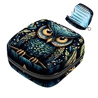 Owl Period Bag, Sanitary Napkin Storage Bag, Portable Period Bags for Teen Girls Period Small Pouch Pad Bag for Feminine Products,