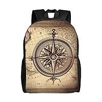 Law Of The Compass Navigation Print Backpack Laptop Backpack Waterproof Weekender Bag Travel Bag For Work Travel Hiking Camping
