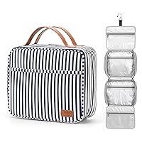 Hanging Travel Toiletry Bag,Large Capacity Cosmetic Travel Toiletry Organizer for Women with 4 Compartments & 1 Sturdy Hook,Perfect for Travel/Daily Use/Christmas