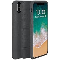 UDUO2GXPL08 Premium Leather Cell Phone Case for iPhone X/XS - Smoke Up Grey, iPhone X/Xs