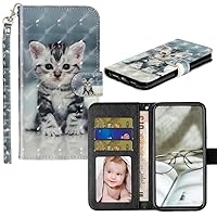 IVY G8 ThinQ 3D Wallet Case Flip Cover for LG G8 ThinQ / G8 Case - Cat