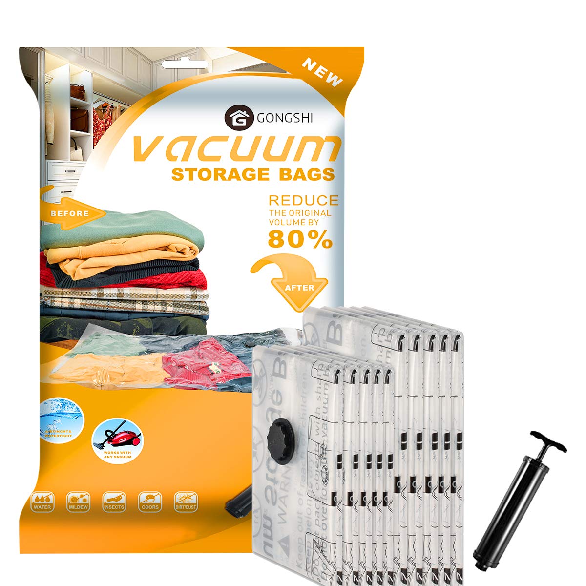 Vacuum Storage Bags. Hand-pump For Travel! Zip Seal And Seal Valve! Vacuum  Sealer Bags For Comforters, Blankets, Bedding, Clothing | Fruugo IN