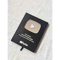 Customizable Youtube YT Play Button/Playbutton for Creators Subscriber Award Milestone Plaque Gold & Silver (Black)