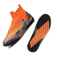 Soccer Cleats Mens Women Outdoor Soccer Shoes for Big Boy AG/FG High-Top Breathable and Comfortable Football Boots Black