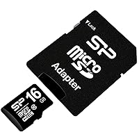 Silicon Power 16GB microSD Memory Card SDHC Class 10 w/SD Adapter (SP016GBSTH010V10SP) 40MB/sec