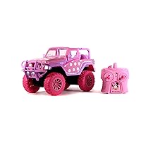 Jada Toys Disney Junior 1:16 Minnie Mouse Jeep Wrangler Remote Control Car, 2.4 GHz Pink Plastic Unisex Toy Vehicle