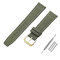 20mm 21mm 22mm Nylon Canvas Watchband for IWC PILOT Portugal PORTOFINO Fabric Watch Strap Folding Buckle Cowhide Leather Belt