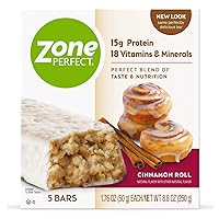 Nutrition Bar, Cinnamon Roll, 5 Count [Pack of 3]