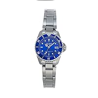 Del Mar 50495 Womens 200 Meter Sport Watch Classic Stainless Steel Blue Dial