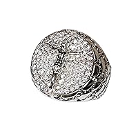 Baguette Jesus Rhodium Finish CZ Iced Out Ring for Men Hip Hop - Men's CZ Ring, Perfect Ring, Wedding Rings, Promise Ring, CZ Engagement Ring, Wedding Bands Size 6-10