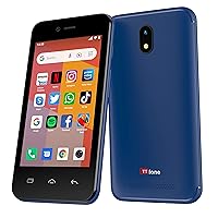 TTfone TT20 Smart 3G Mobile Phone with Android GO - 8GB - Dual Sim - 4Inch Touch Screen (Blue Mains Charger)