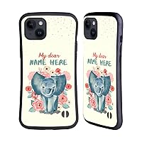 Custom Customized Personalized Baby Cases Baby Elephant Name Hybrid Case Compatible with Apple iPhone 15 Plus