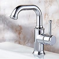 Polished Chrome Brass Kitchen Wet Bar Bathroom Vessel Sink Faucet Swivel Spout Mixer Tap Single Hole One Handle