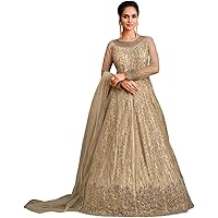 Wedding Reception Wear Pakistani Designer Slit Anarkali Gown with Dupatta Suits For Women