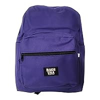 Backpack With Front pockets,Good to carry heavy load, Water Resistant Made In USA. (Purple)