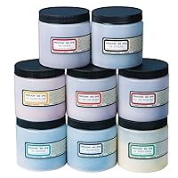 Cold Water Dye Powder, 8-Color Assortment, 8-oz. Bulk Jars, for Tie-Dye, Batik, Ice Dyeing, Non-Toxic. Pack of 8.