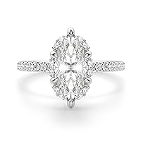 3 CT Marquise Moissanite Engagement Ring 10K 14K 18K Solid Gold Moissanite Diamond Ring 925 Sterling Silver Solitaire Engagement Ring Wedding Ring for Women