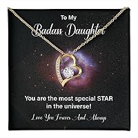 To My Daughter Necklace From Dad or Mom, You Are the Most Special Star, Gifts for Her Graduation, Valentine's Day & Birthday Necklace, Father Daughter Jewelry, Beautiful Necklace From Mom, With I Love You Forever and Always Message Card and Standard/ Luxury Gift Box