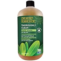 Thoroughly Clean Face Wash Original Deep Cleansing Formula with Tea Tree, Castile Soap & Coconut Oil - 32oz - Soothing, Unisex Skin Cleaning Agent