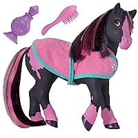 Breyer Horses Color Changing Bath Toy | Jasmine the Horse | Black / Pink with Surprise White | 7