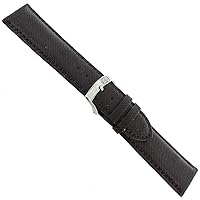 22mm Milano Brown Rubber Genuine Leather Padded Stitched Mens Watch Band 4337