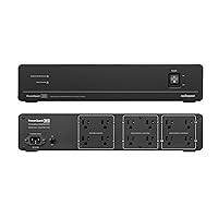 AudioQuest - PowerQuest 303 High-Performance Power Conditioner with 12 AC outlets, 2m Detachable AC Power Cable, and 2RU Rack Ears. Perfect for TV, AV Receiver, Xbox, Playstation, Soundbar
