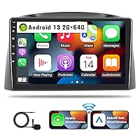 2G+64G Android 13 Car Stereo for Jeep Grand Cherokee 2005-2007 with Wireless Apple CarPlay Android Auto 10.1 Inch Touch Screen GPS Navigation Bluetooth FM WiFi HiFi USB Microphone