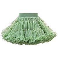 Girls' Solid Mesh Half Skirt for Daily Party Performance Cute Cake Puffy Skirt Toddlers Dress up for