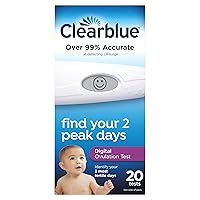 Clearblue Digital Ovulation Predictor Kit, featuring Ovulation Test with digital results, 20 Tests