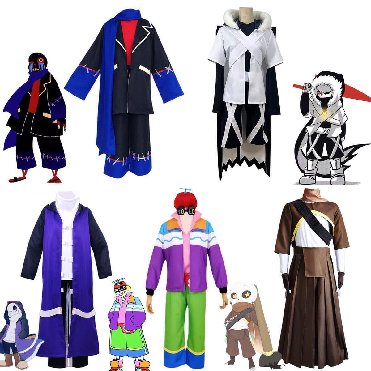 1515 undertale ink！sans Cosplay Costume Carnaval New Years Carnaval  Halloween Christmas (Custom Made, Female) : Clothing, Shoes & Jewelry 