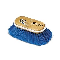 Shurhold 970 6 inch Extra Soft Bristle Brush, Deck Brush with Blue Polystyrene Bristles
