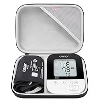 Carrying Case Travel Bag for Omron 5 Series Wireless Upper Arm Blood Pressure Monitor OMRON BP5250 / BP7250 / BP7200 Monitors and Cuff, Mesh Pocket for Batteries and Charger, Black