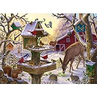 Bits and Pieces – 500 Piece Jigsaw Puzzle for Adults - ‘Sunrise Feasting’ – 500 pc Large Piece Jigsaw Puzzle by Artist Liz Goodrick Dillon - 18