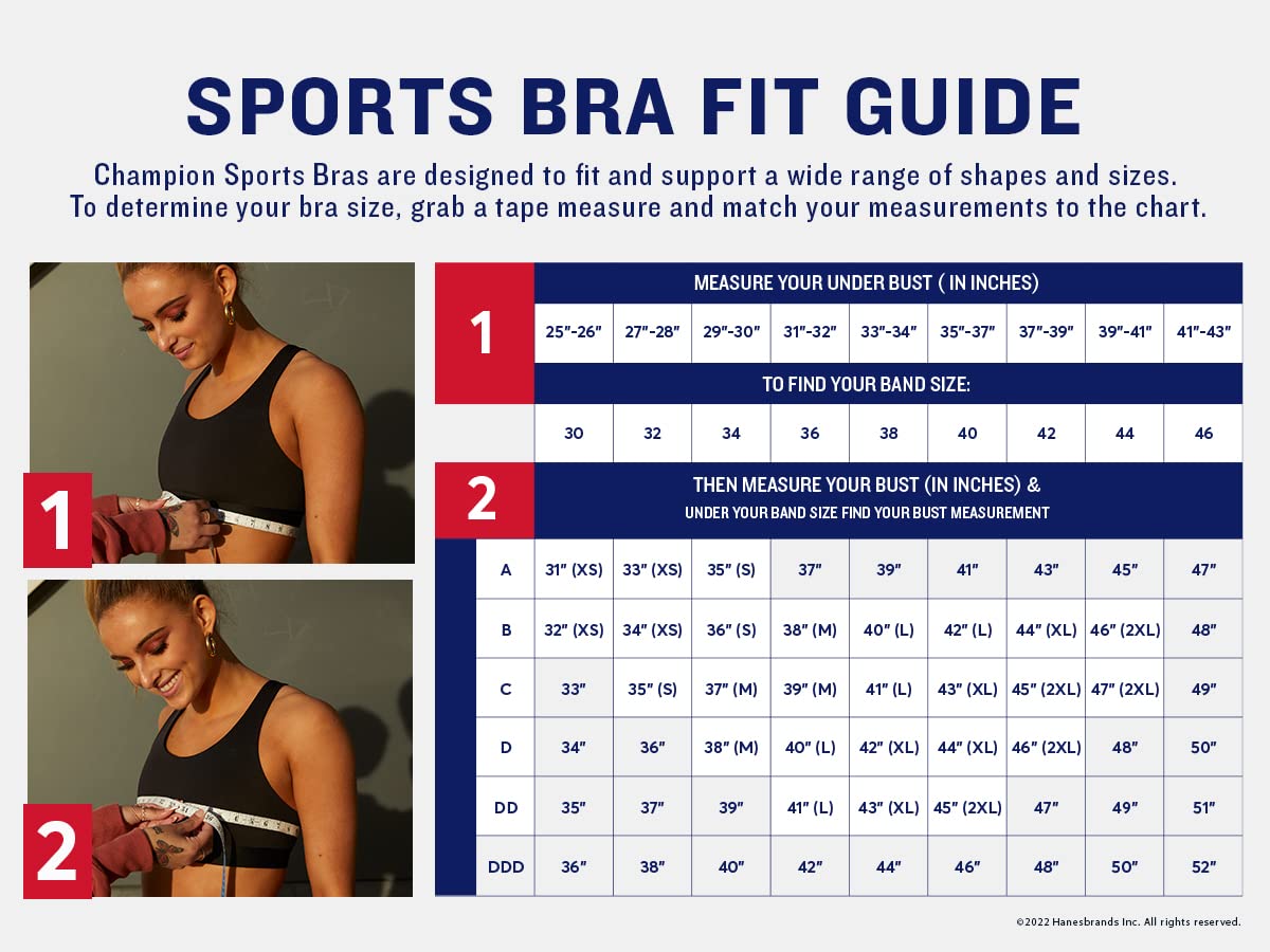 Champion Womens Spot Comfort Sports Bra, Max Support Sports Bra, High Impact Wireless Sports Bra
