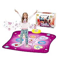 Dance Mat Gift for 3-12 Year Old Girls Boys Electronic Dance Pad Game Toy for Kids Age 4 5 6 7 8 9 10+, Create Songs, Built-in Music, 3 Game Modes, 5 Challenge Levels Christmas Birthday Gift (Purple)