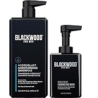 BLACKWOOD FOR MEN Hydroblast Moisturizing Shampoo (17 oz.) & BioNutrient Foaming Face Wash (4.45 oz.)