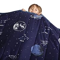 HAOWANER Minky Toddler Weighted Blanket 3lbs, Soft Baby Weighted Blanket for Toddler, Kids Weighted Blanket 3 Pounds, 3lb Weighted Blanket for Toddler, Crib Weighted Baby Blanket for Child, Space