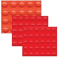 Bump Dots-Mixed-Sm Med Lg-Round Orange-Red-80-pk