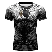 Red Plume® Men's 3D Compression Shirt Skin Tight Anime Printing Tee